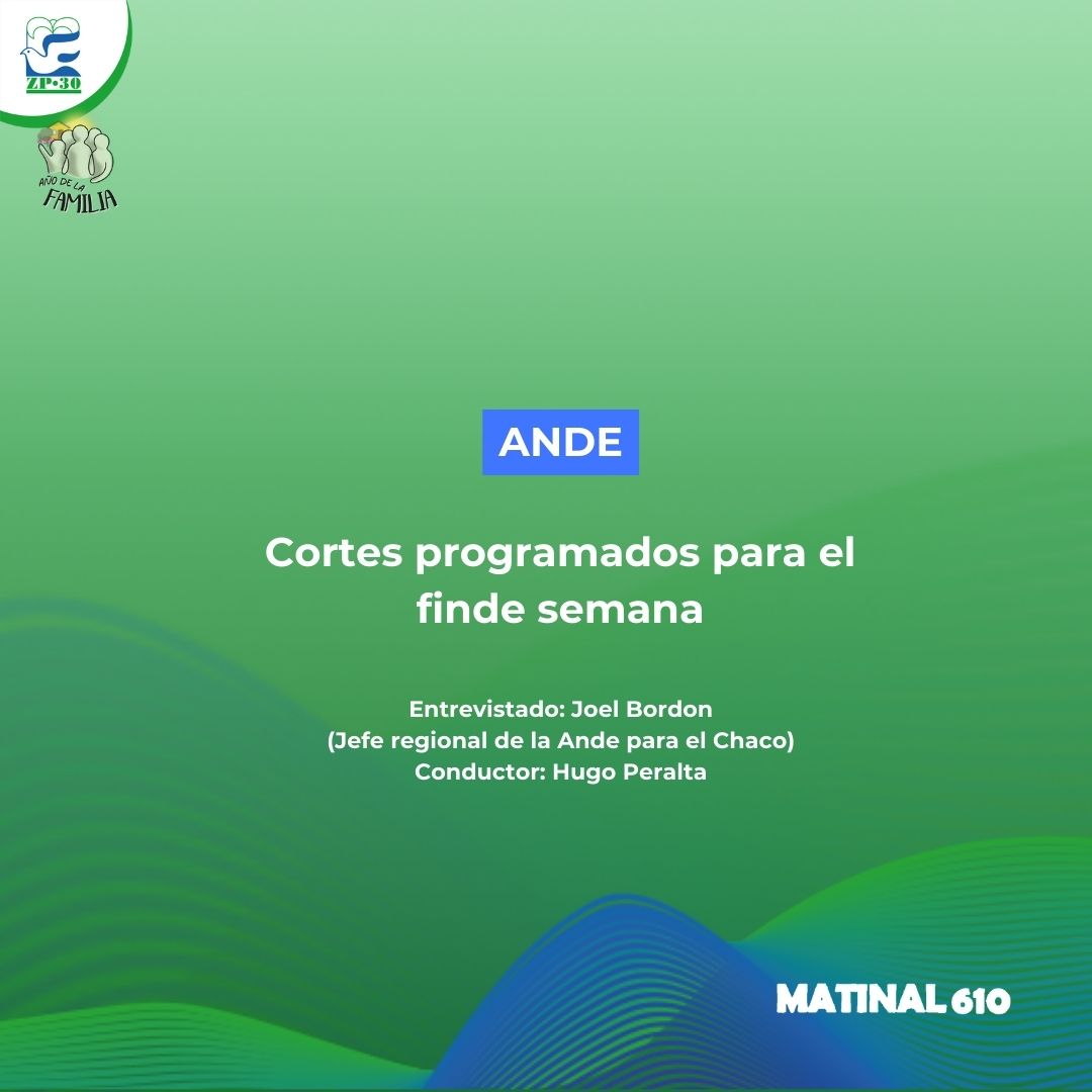 Cortes programados para el finde semana