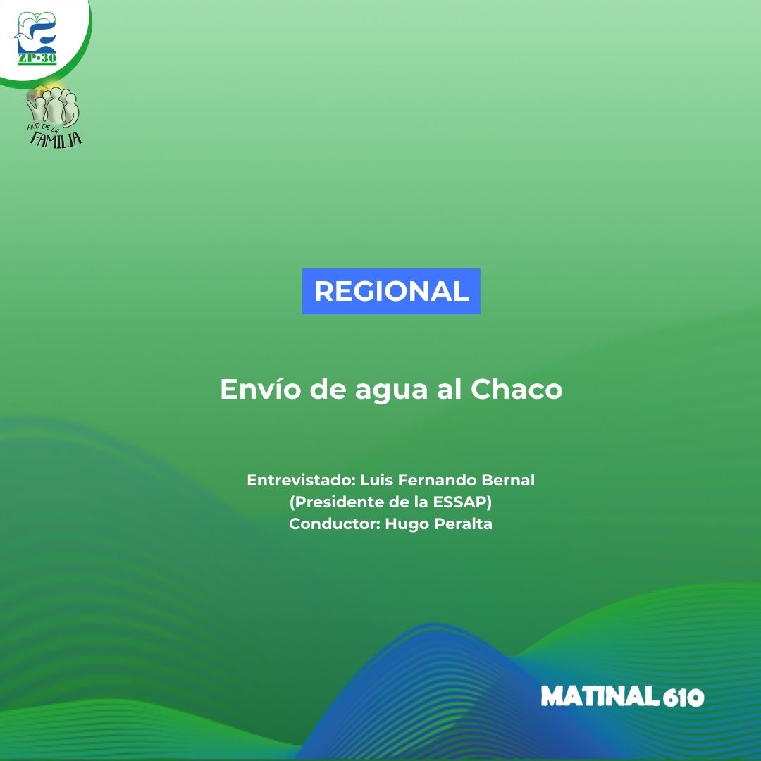 Envío de agua al Chaco