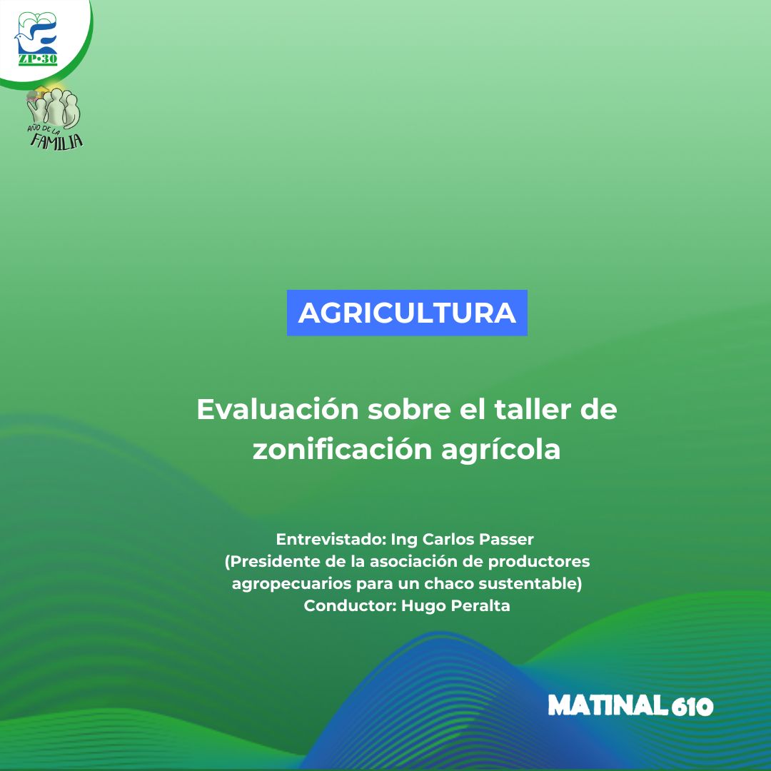 Evaluación sobre el taller de zonificación agrícola