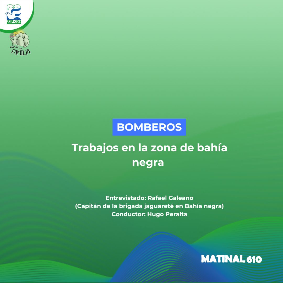 Trabajos en la zona de bahía negra