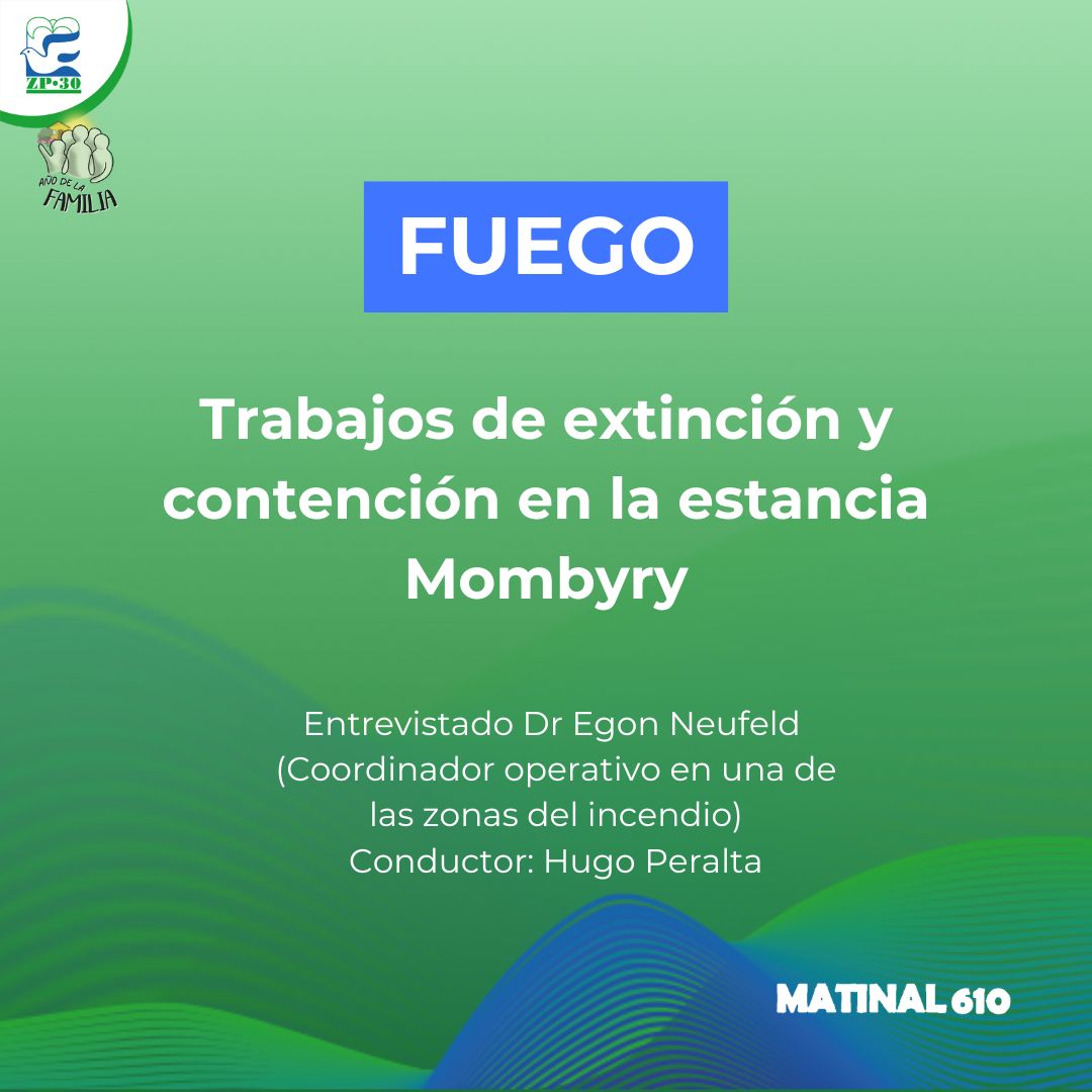 Trabajos de extinción y contención en la estancia Mombyry