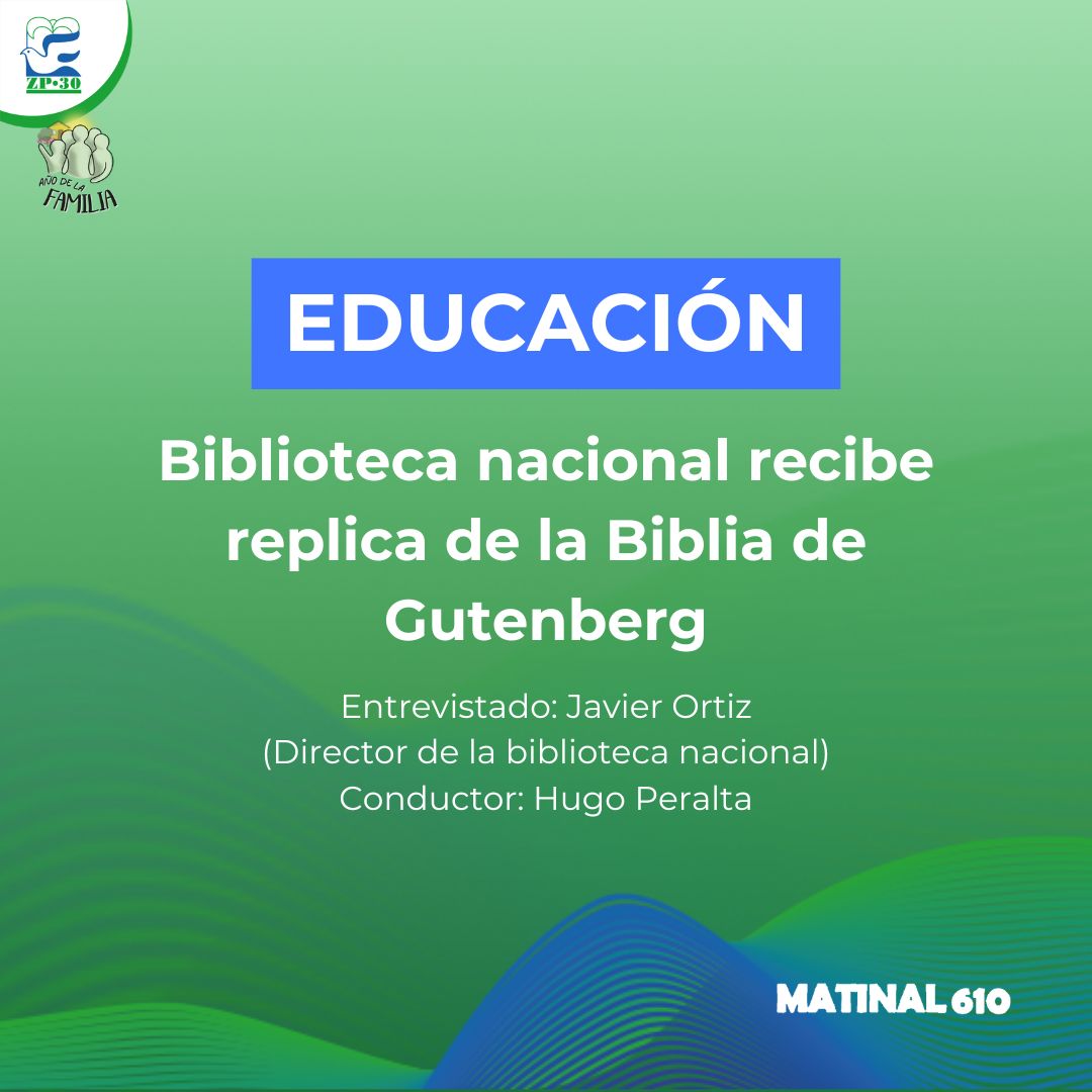 Biblioteca nacional recibe replica de la Biblia de Gutenberg