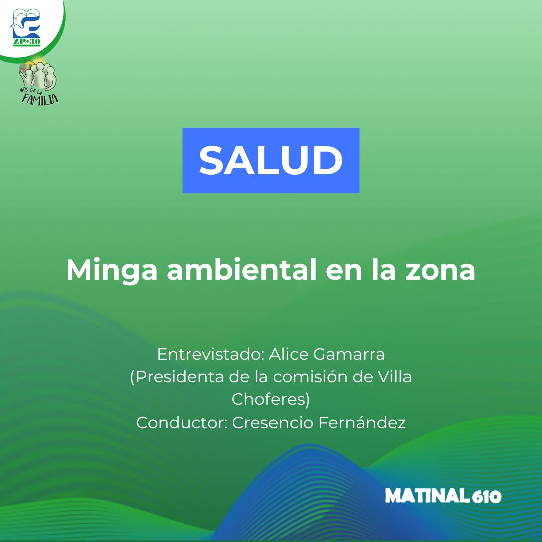 Minga ambiental en la zona