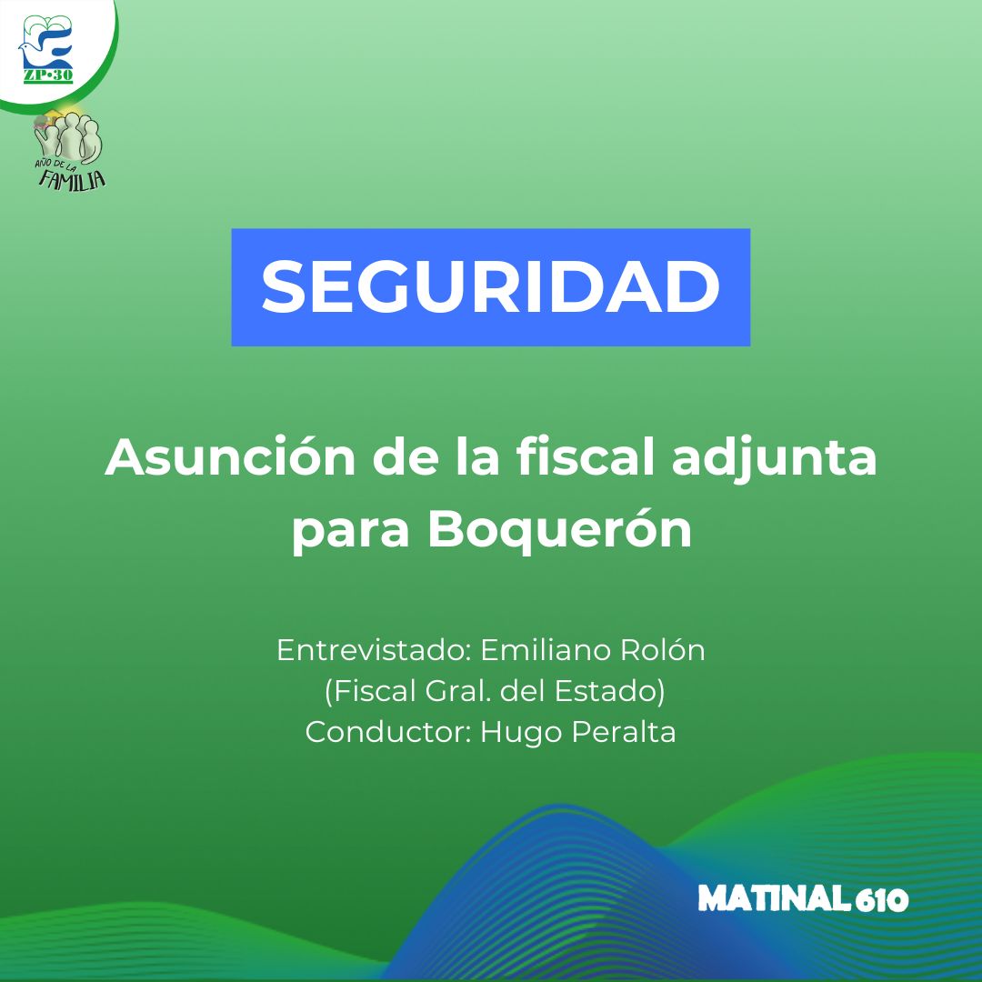 Asunción de la fiscal adjunta para Boquerón