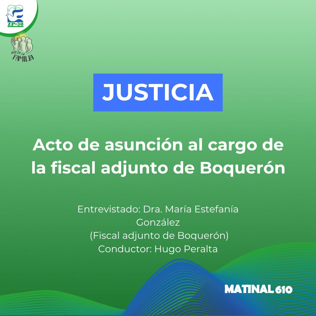 Acto de asunción al cargo de la fiscal adjunto de Boquerón