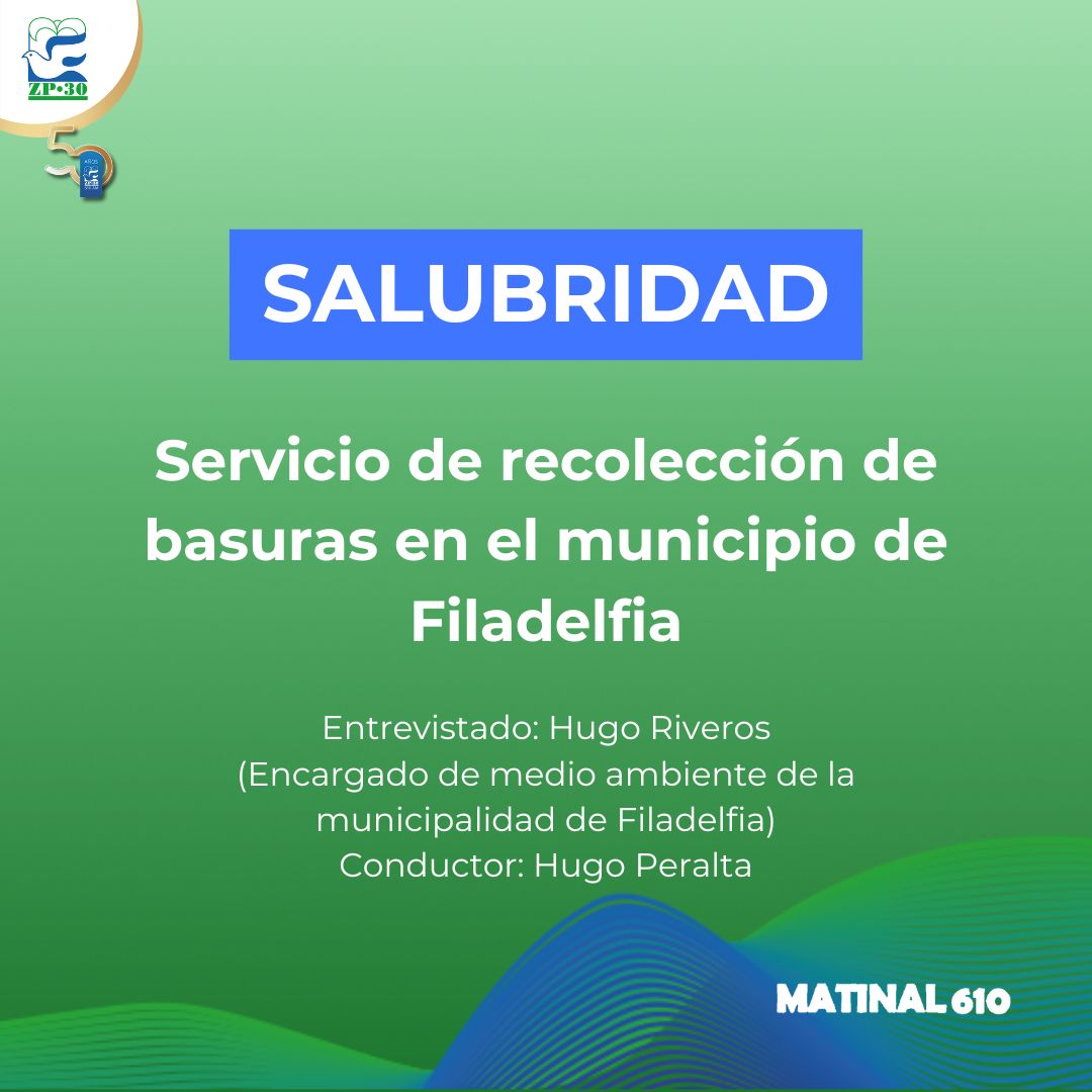Servicio de recolección de basuras en el municipio de Filadelfia