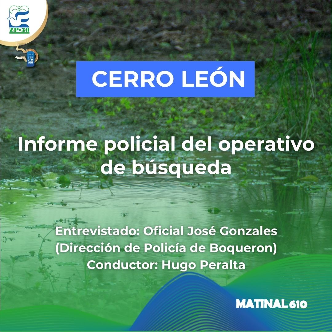 Informe policial del operativo de búsqueda