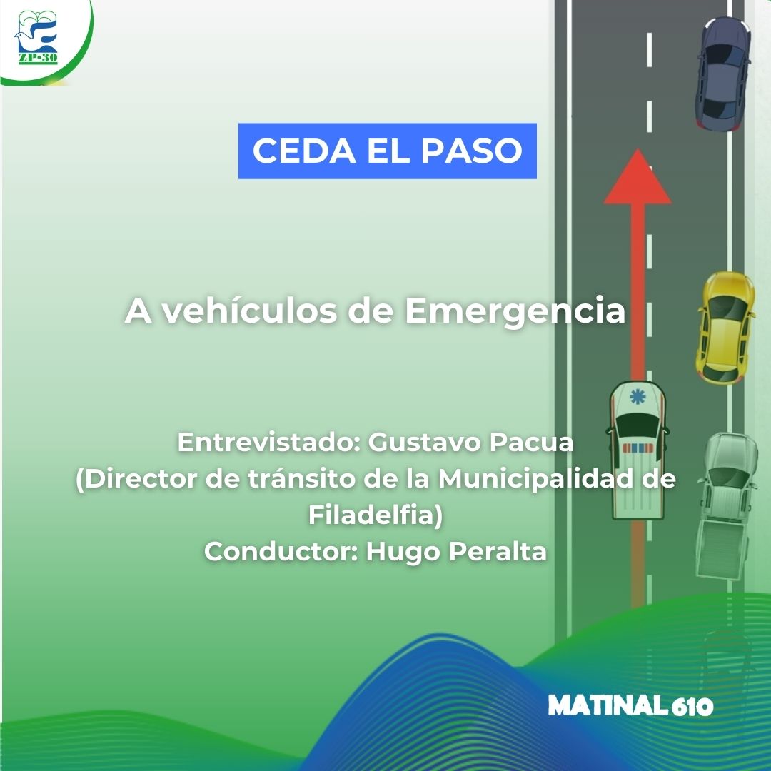 Ceda el paso a vehículos de emergencia 06/03/2026