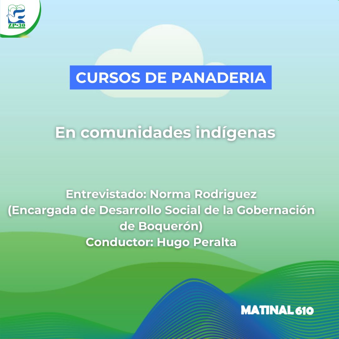 Cursos de panadería en comunidades indígenas 09/03/2026