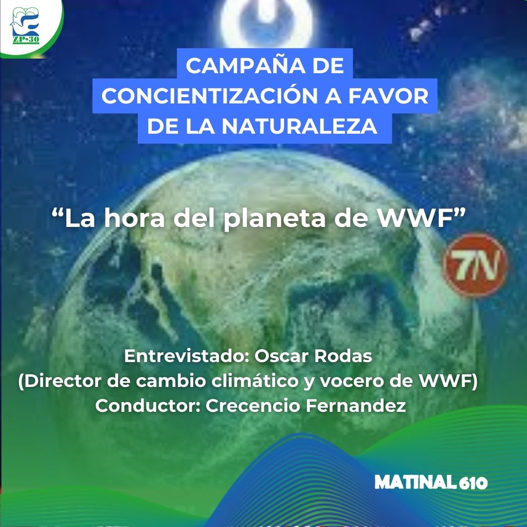 
                    Campaña de concientización a favor de la naturaleza “La hora del planeta”. 12/03/2026
                