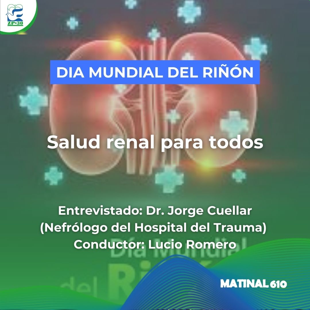
                    Día mundial del riñón, salud renal para todos. 12/03/2026
                