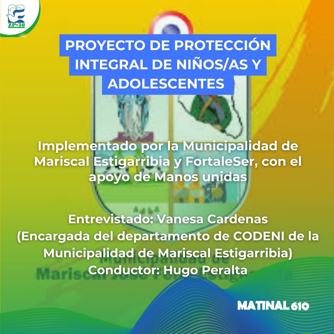 
                    La Municipalidad de Mariscal Estigarribia y FortaleSer impulsan proyecto de Protección Integral de Niños/as y Adolescentes. 18/03/2026
                