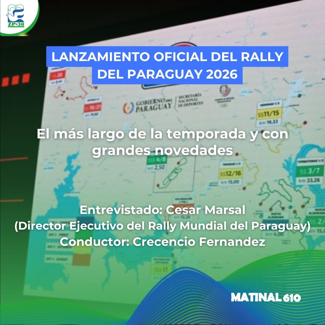 
                    Lanzamiento oficial del Rally del Paraguay 2026. 10/04/2026
                