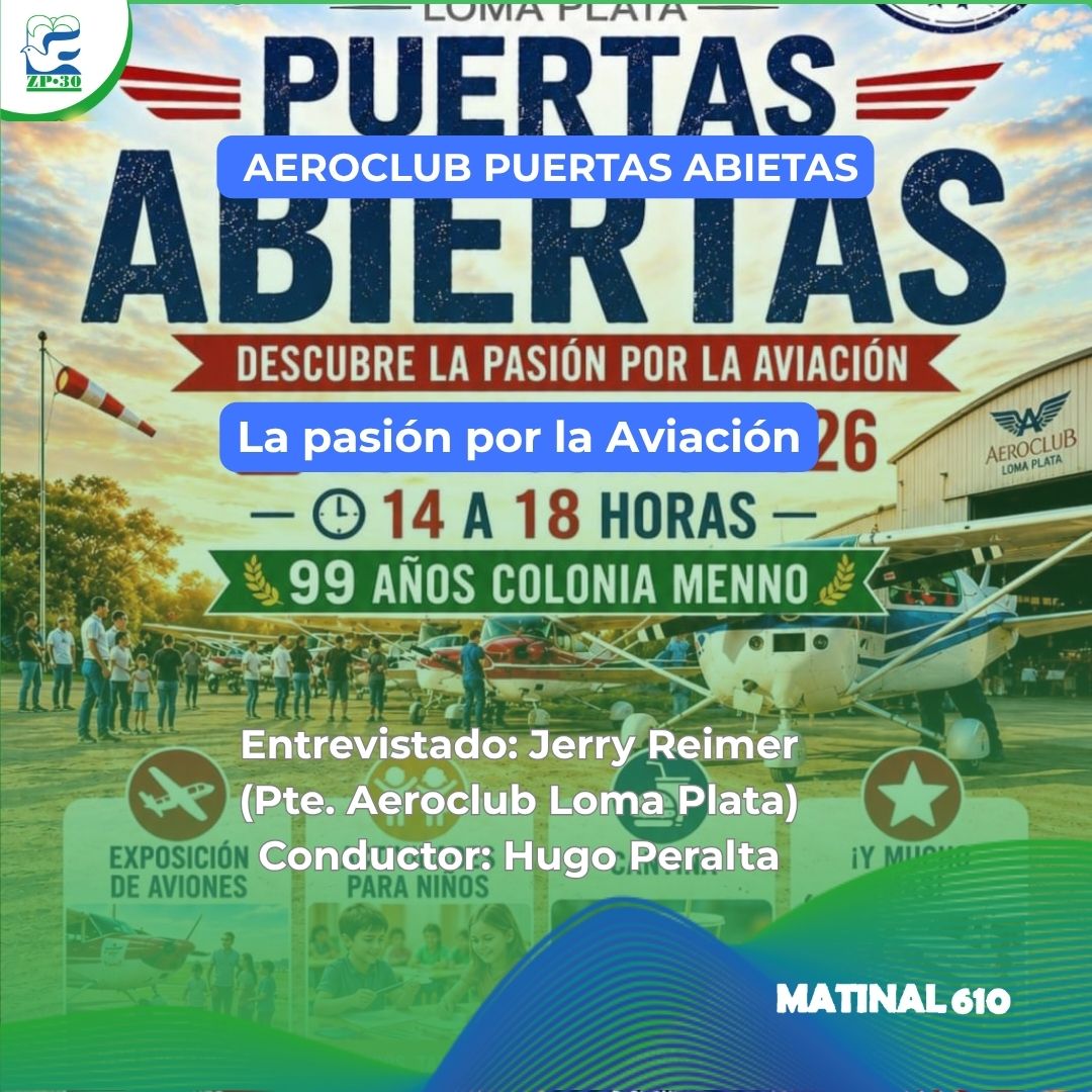 
                    Día de puertas abiertas Aeroclub Loma Plata. 11/06/2026
                