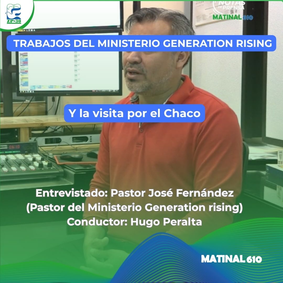 
                    Trabajos del ministerio Generation Rising. 11/06/2026
                
