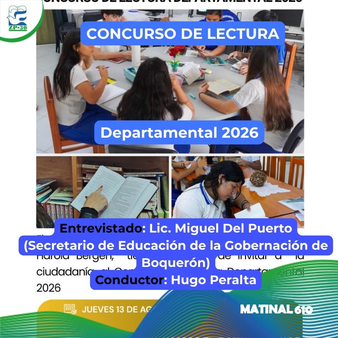 
                    Concurso de lectura departamental 2026. 13/08/2026
                