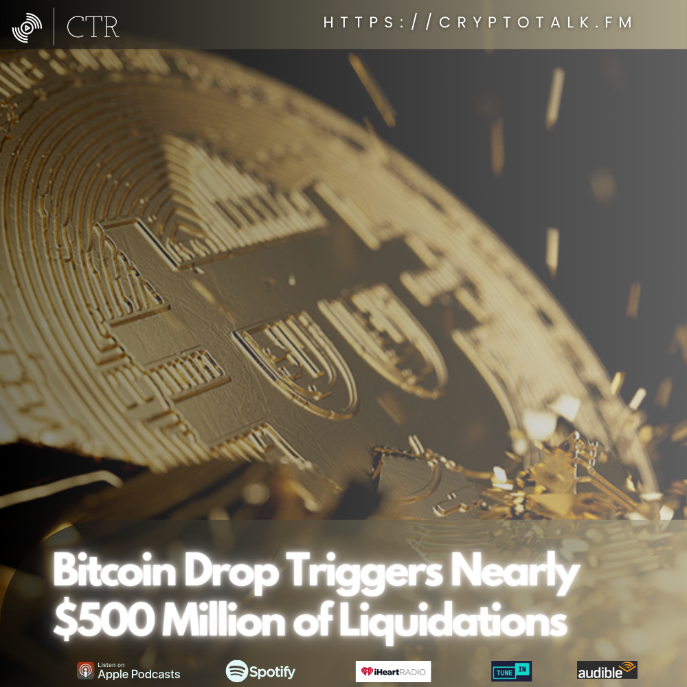 #Bitcoin Drop Triggers Nearly $500 Million of Liquidations