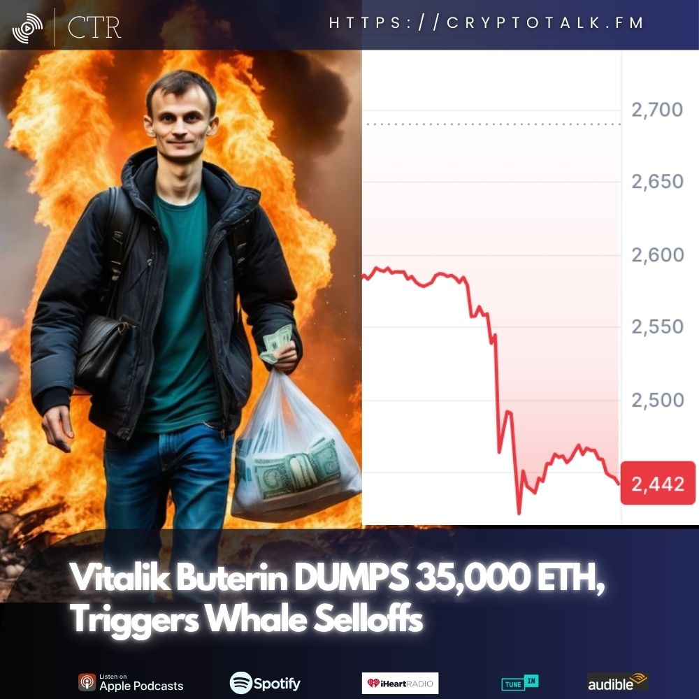 #Vitalik Buterin DUMPS 35,000 #ETH, Triggers Whale Selloffs