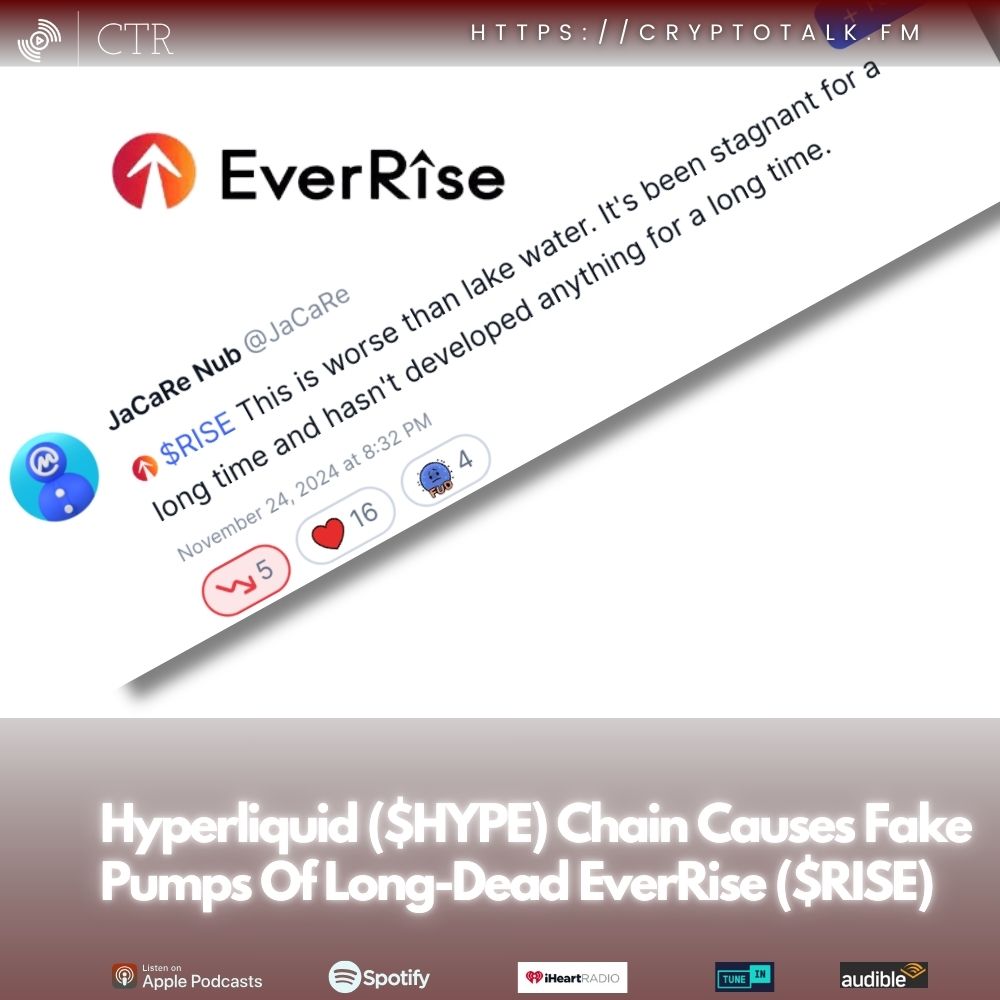 Hyperliquid ($HYPE) Chain Causes Fake Pumps Of Long-Dead EverRise ($RISE)