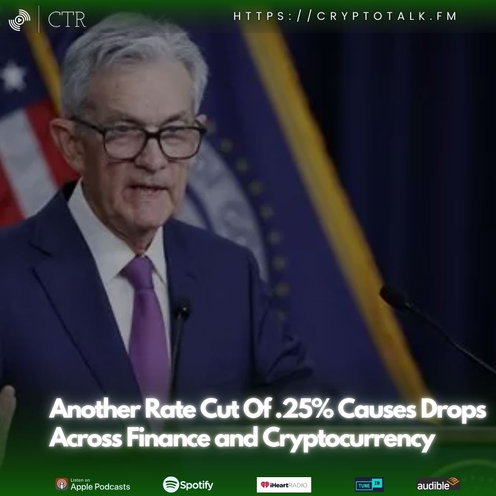 Another Rate Cut Of .25% Causes Drops Across Finance and Cryptocurrency (OOC)