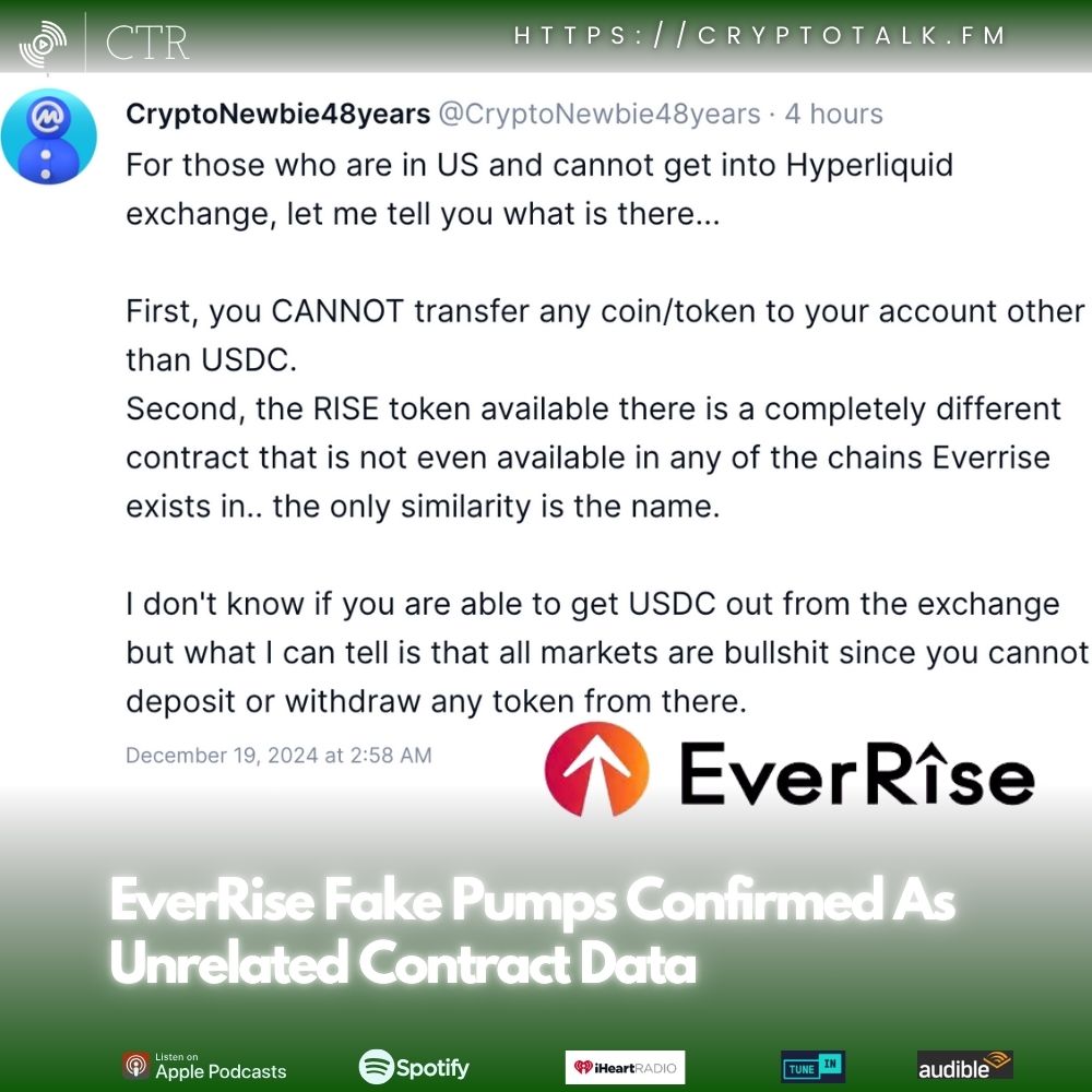 #EverRise Fake Pumps Confirmed As Unrelated Contract