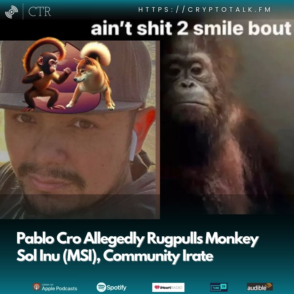 Pablo Cro Allegedly Rugpulls Monkey Sol Inu ($MSI), Community Irate