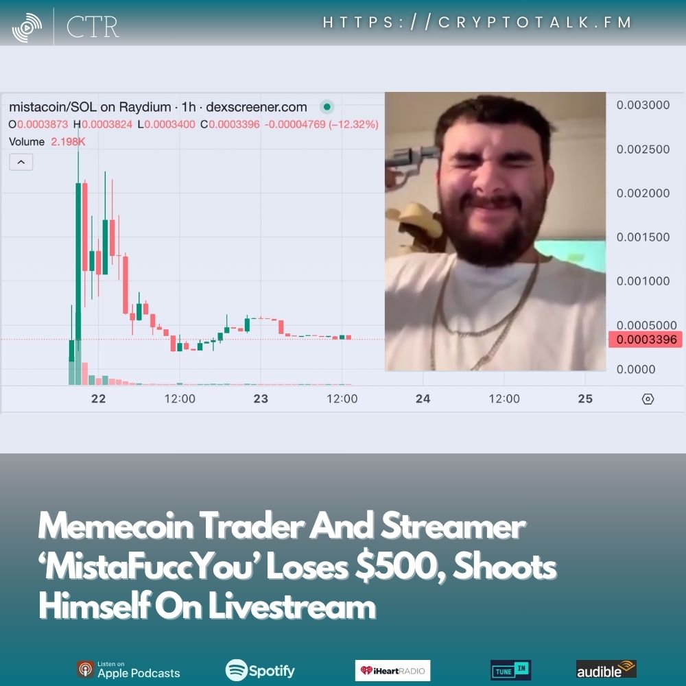 Memecoin Trader And Streamer ‘#MistaFuccYou’ Loses $500, Shoots Himself On Livestream (OOC)