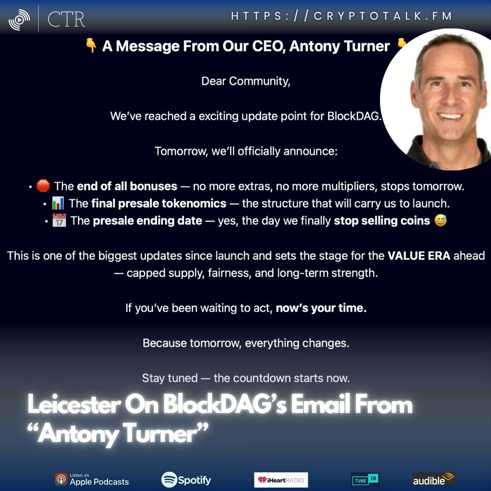 Leicester On #BlockDAG’s Email From “Antony Turner” (OOC) Leicester On #BlockDAG’s Email From “Antony Turner” (OOC)