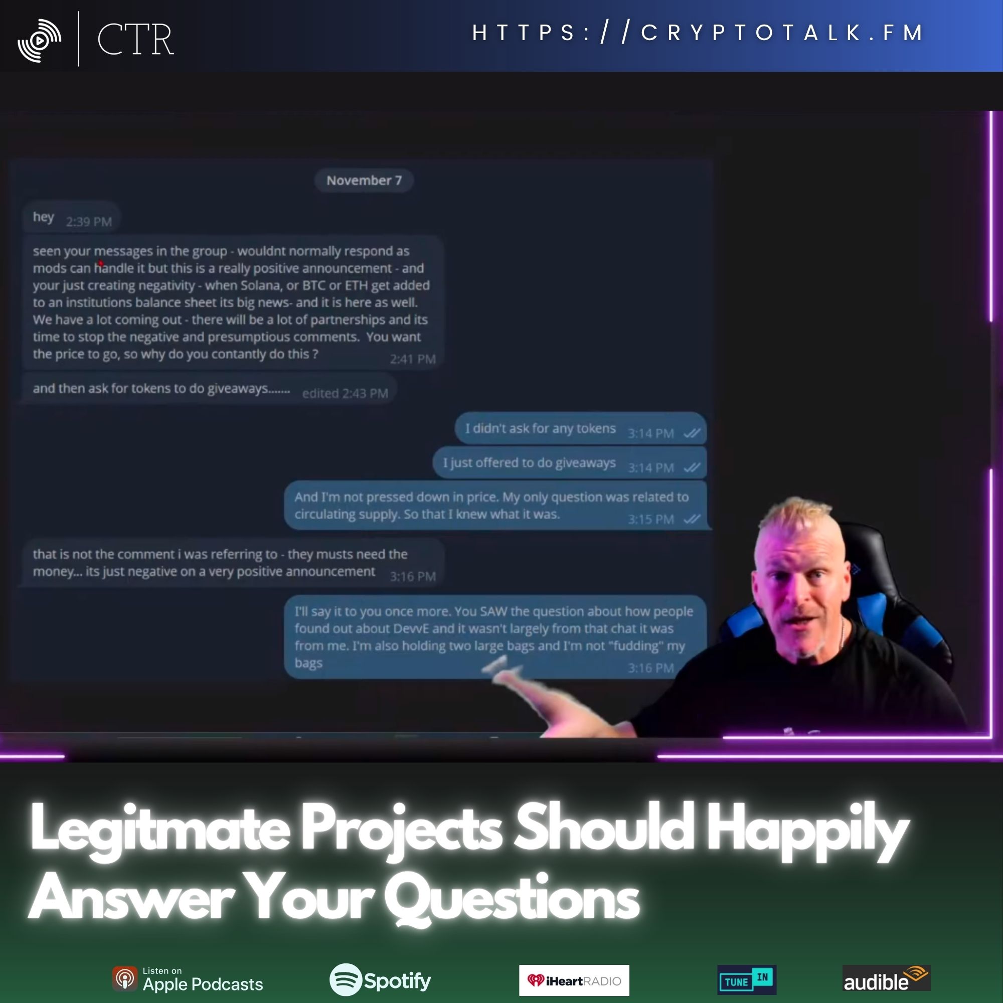 Legitimate Crypto Projects Should Happily Answer All of Your Questions Legitimate Crypto Projects Should Happily Answer All of Your Questions