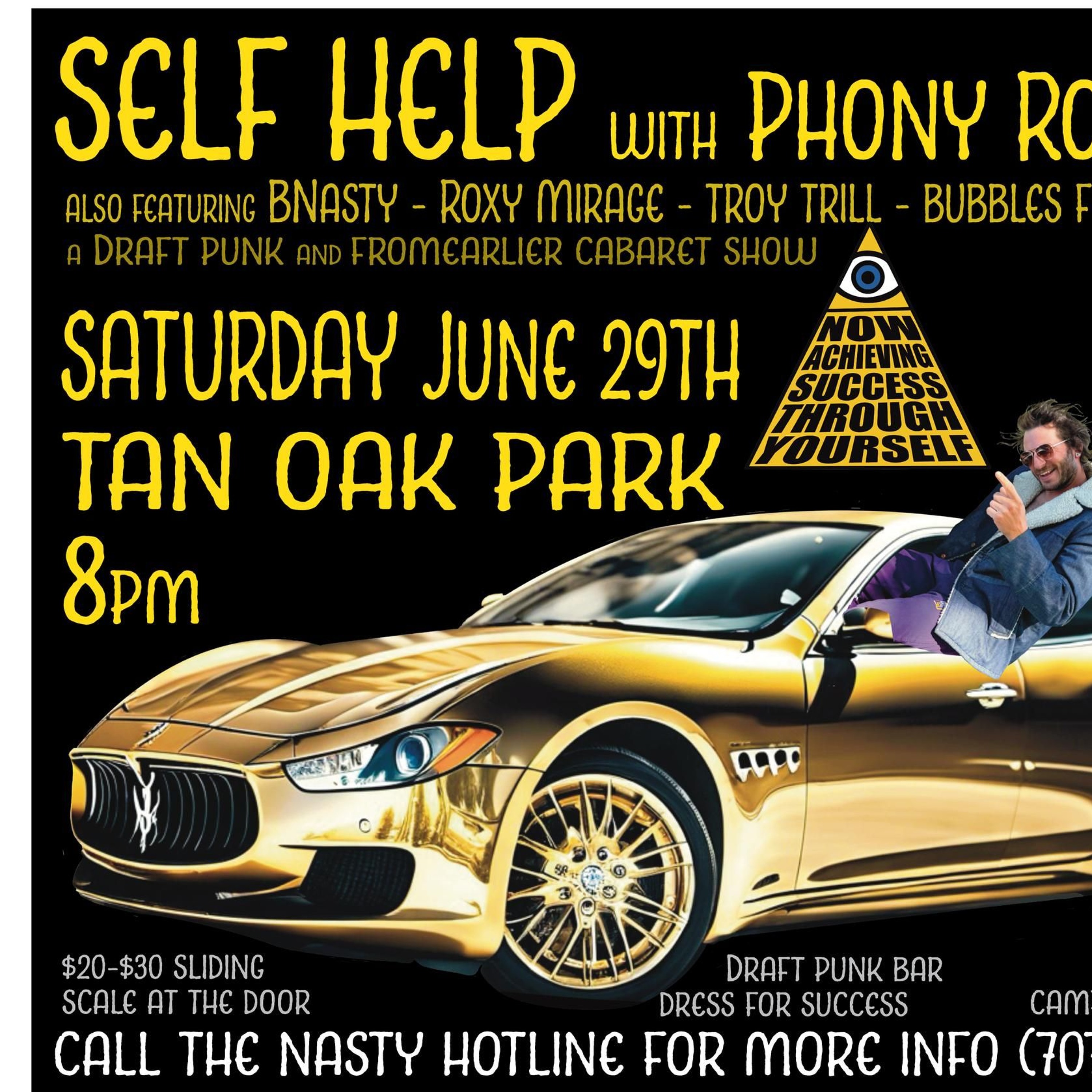 Tan Oak Park Fundraiser Saturday: 'Self Help' Comedy & Burlesque
