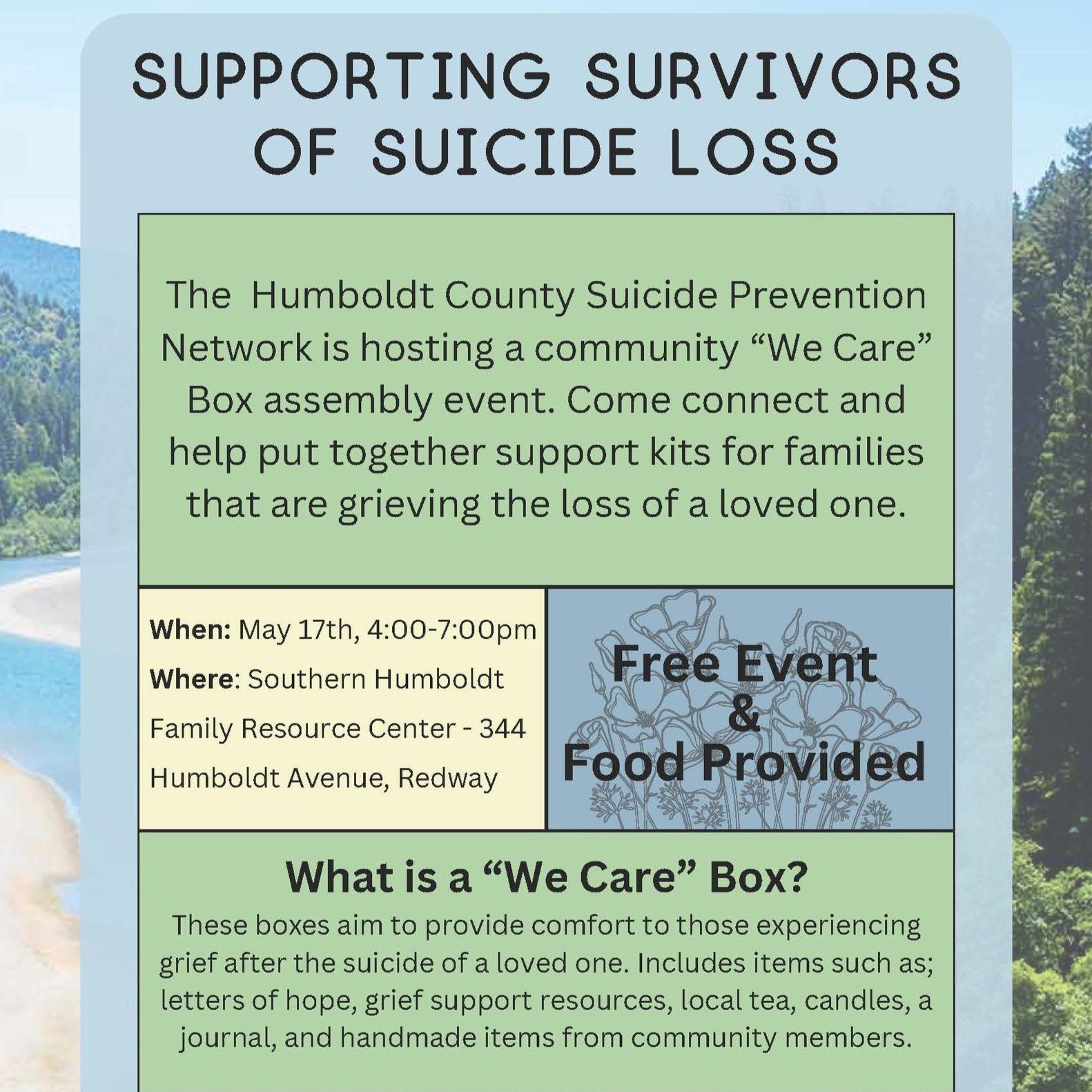 Southern Humboldt Community Assembles 'We Care' Boxes to Support Families Impacted by Suicide