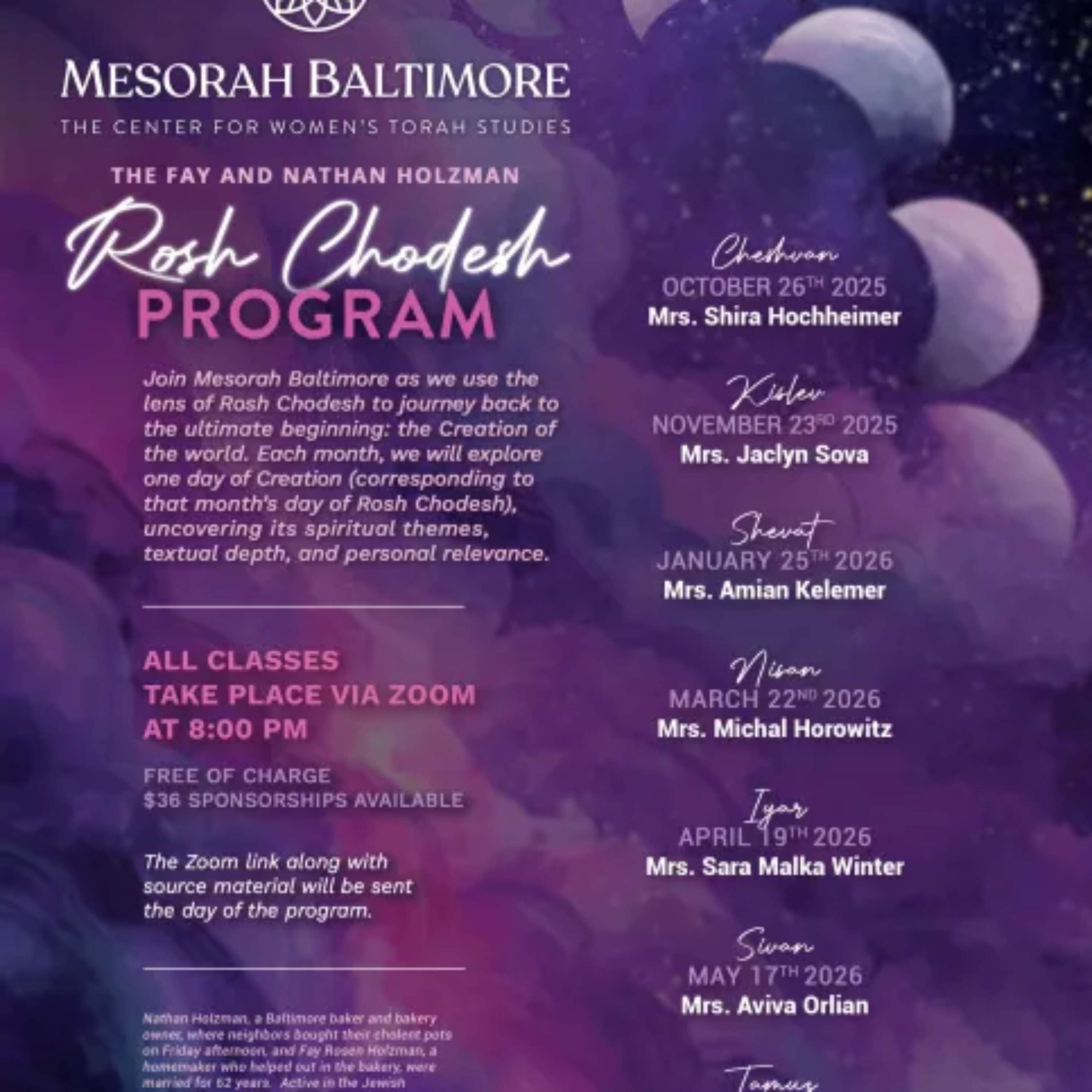 Rosh Chodesh Program