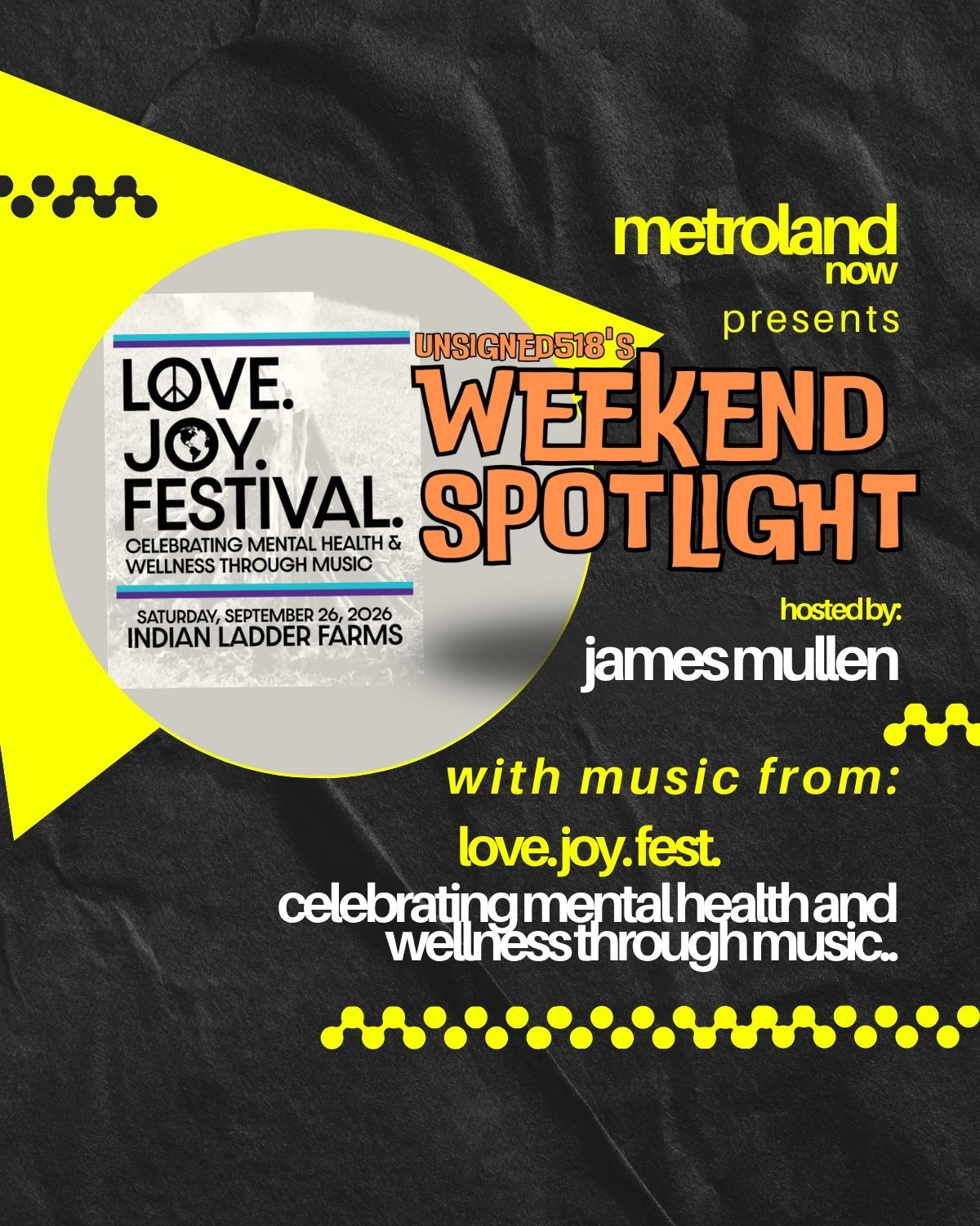 Unsigned518's Weekend Spotlight with James Mullen - 9/25/26