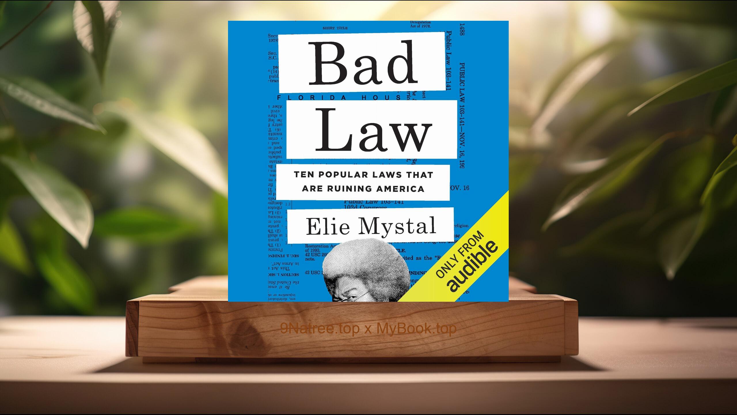 [Review] Bad Law: Ten Popular Laws That Are Ruining America (Elie Mystal) Summarized