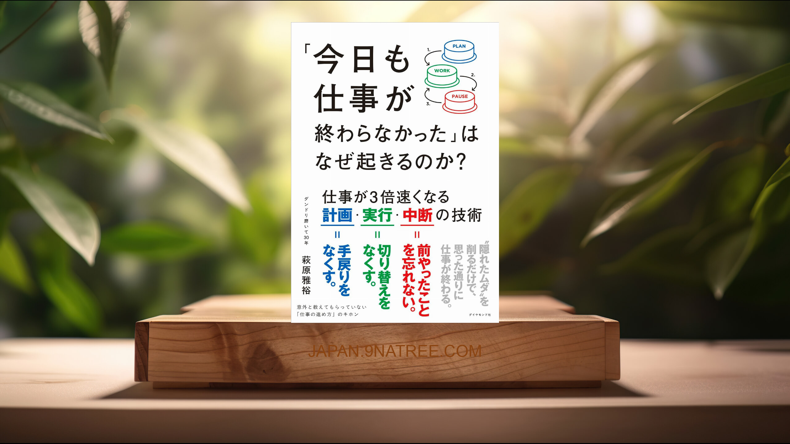 [レビュー] 「今日も仕事が終わらなかった」はなぜ起きるのか？ 仕事が３倍速くなる計画・実行・中断の技術 (萩原　雅裕) 要約した.