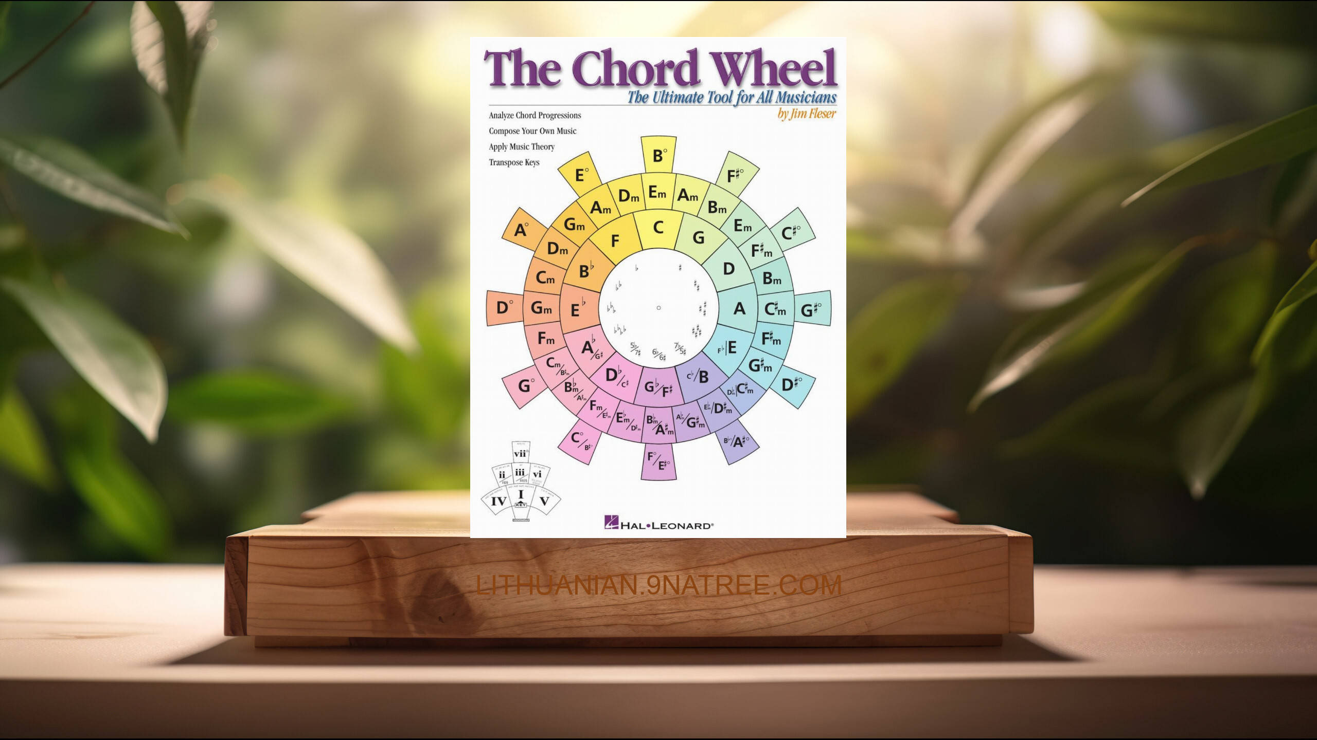 [Apžvalga] The Chord Wheel Music Theory Guide | Visual Tool for Guitar Piano and All Instruments | Learn Chords Key Changes and Harmony (Jim Fleser) Apibendrinta.