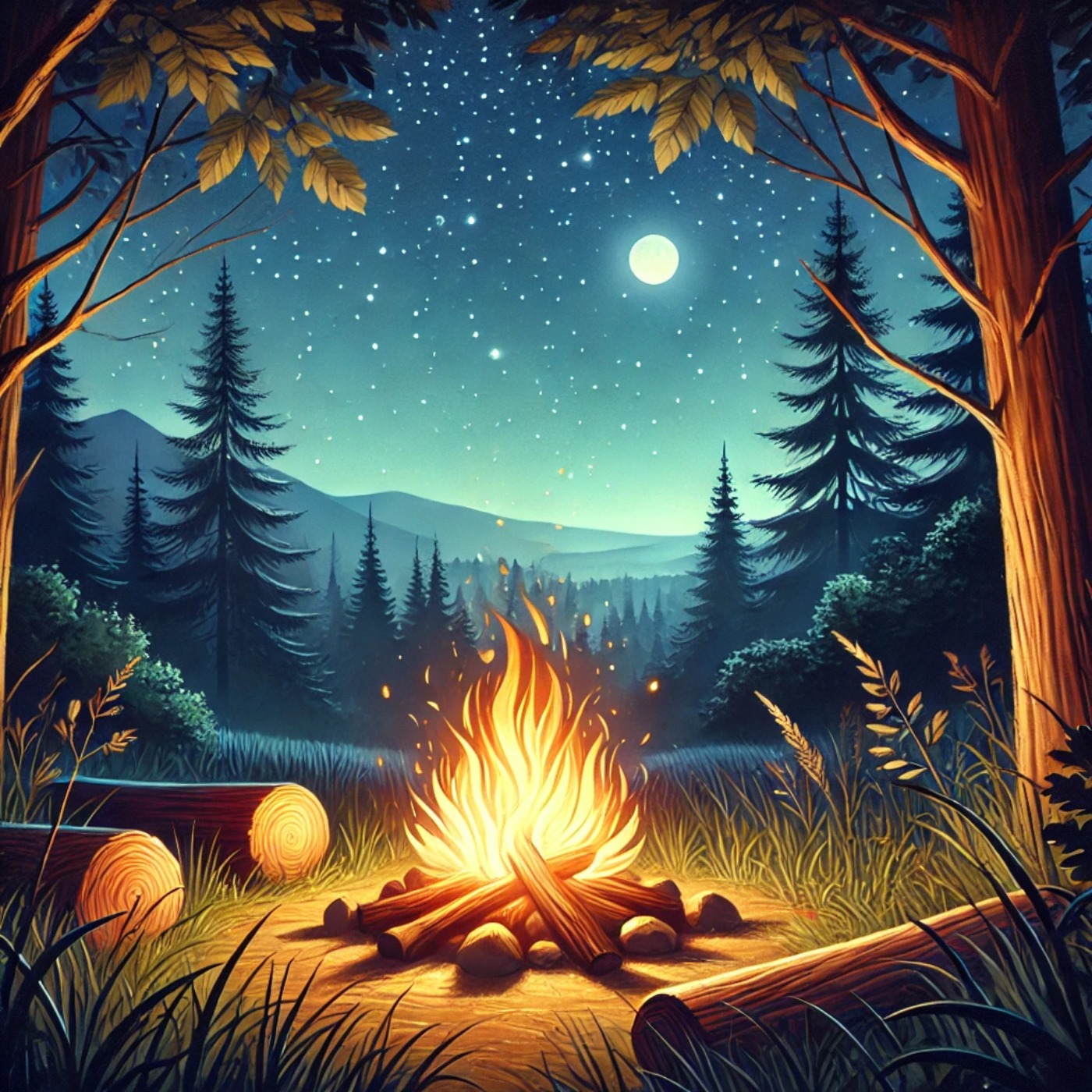 Wärme eines Lagerfeuers für nächtliche Gelassenheit