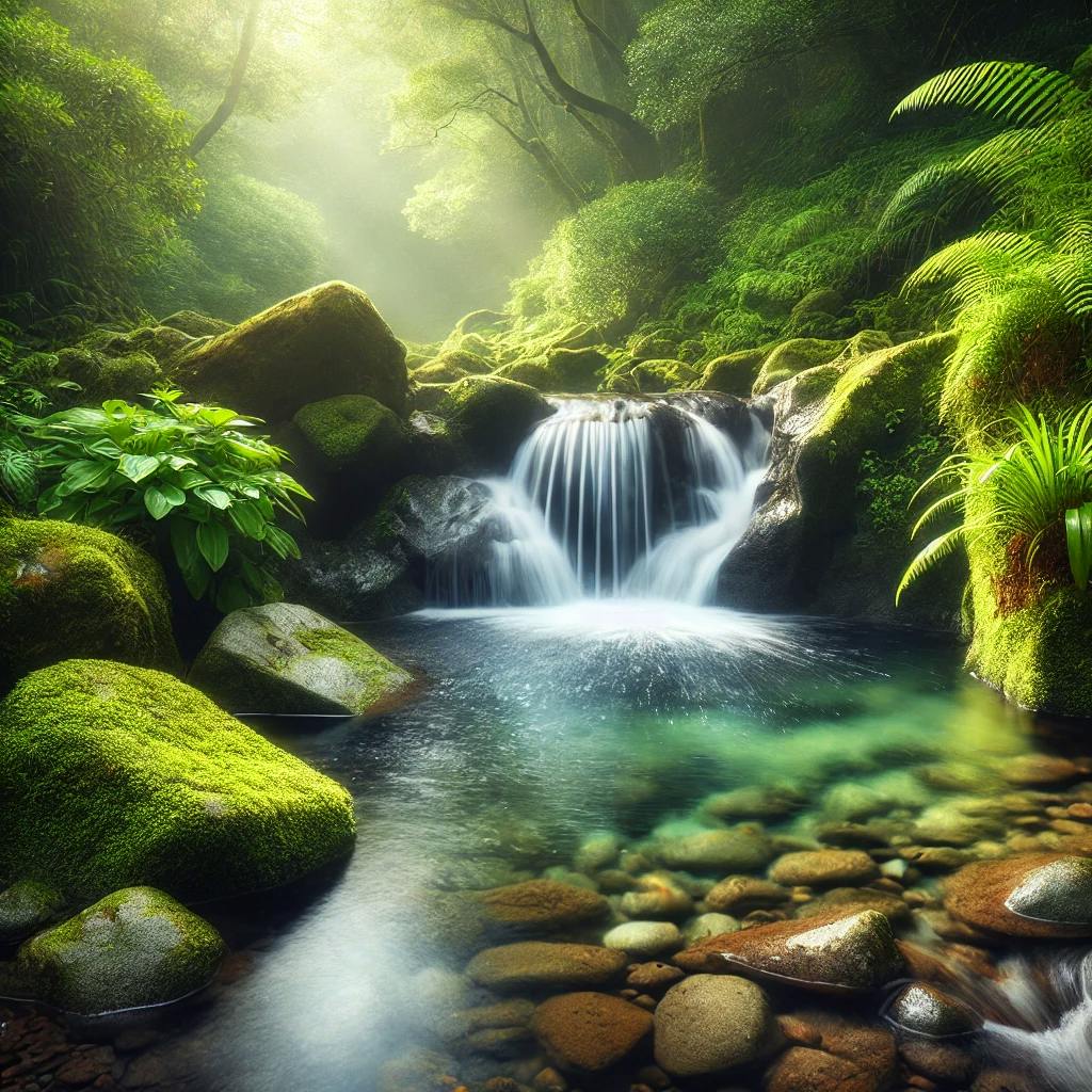 Sanfter Wasserfall: Entspannung im Rhythmus des Wassers