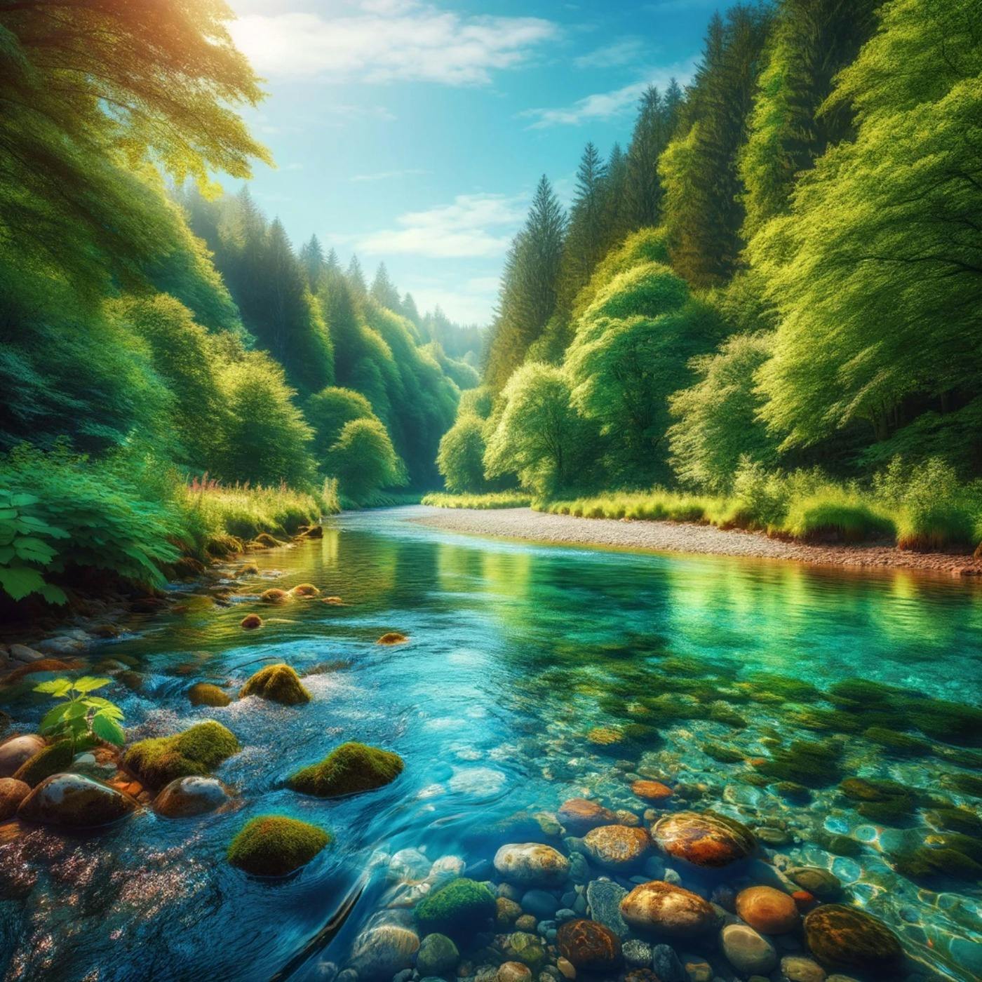 Flussmelodie: Die Gelassenheit des Fließenden Wassers