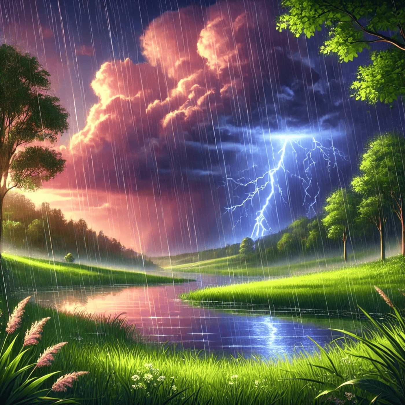 ⛈️ El SONIDO de una TORMENTA de VERANO con LLUVIA para un SUEÑO PROFUNDO