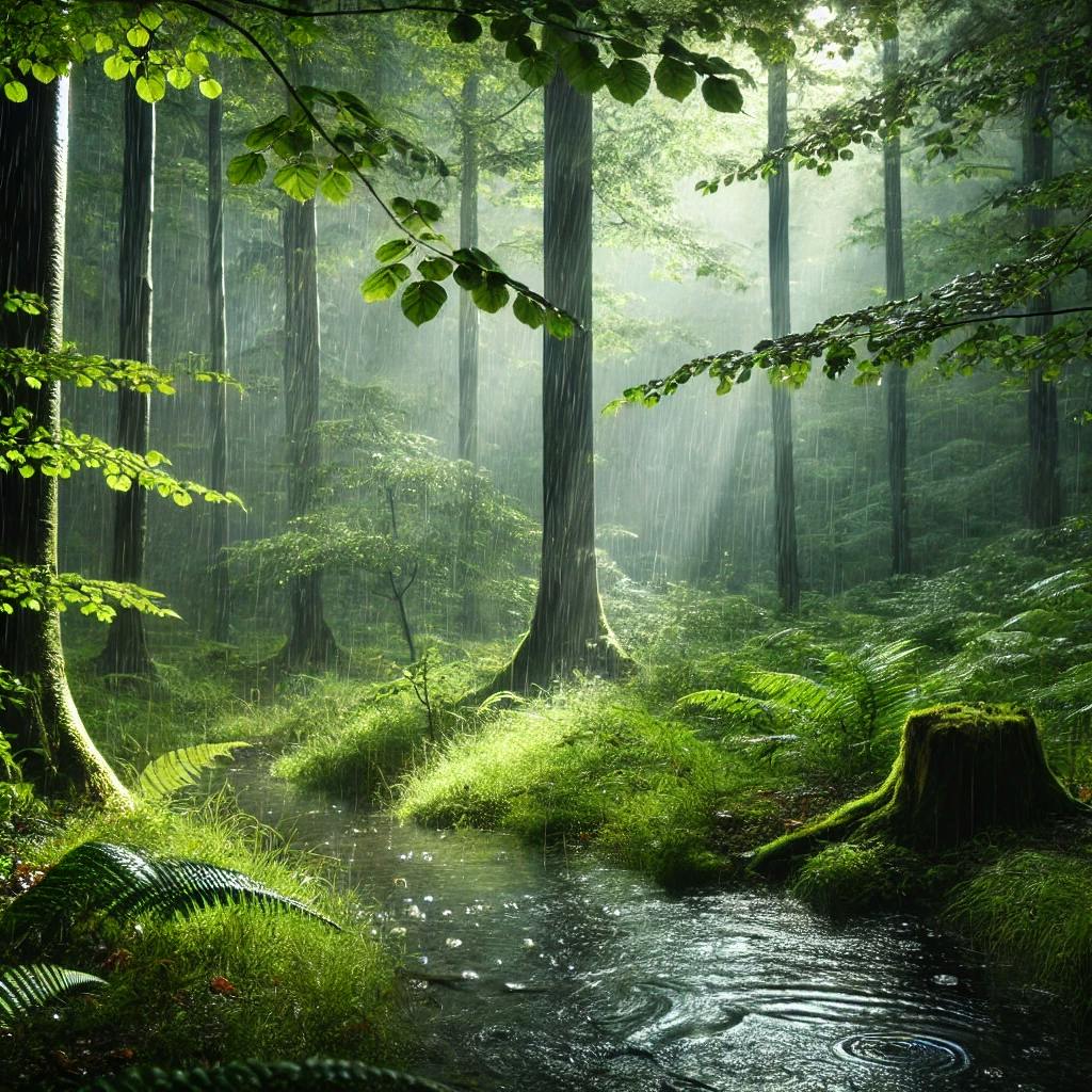 ️ LLUVIA Suave en el BOSQUE, Relajante, Ayuda a DORMIR