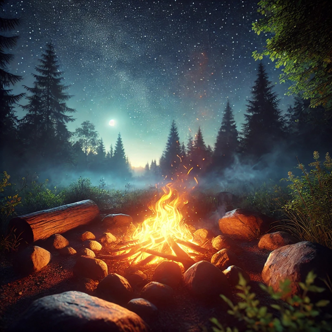 Laissez-vous apaiser par le doux crépitement d’un FEU de CAMP pour un sommeil profond et réparateur