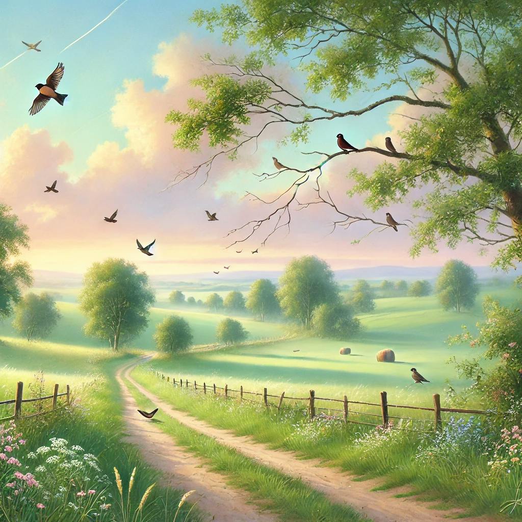 Les oiseaux dans la CAMPAGNE apaisent l'esprit et enveloppent dans la sérénité