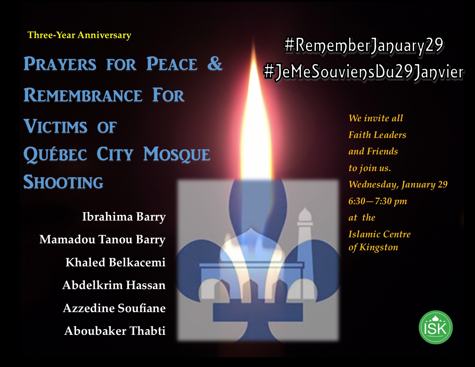 Mona Rahman on Prayers for Peace and Remembrance: Vigil for Quebec City Mosque Shooting Jan 29th 2017