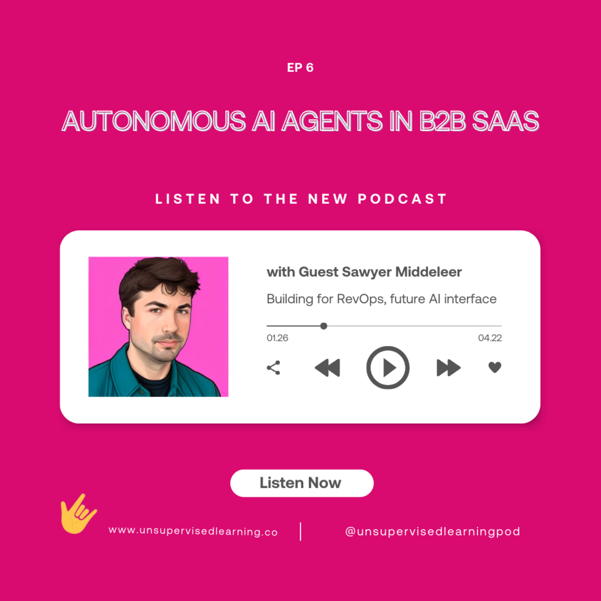 Ep 6- Autonomous AI Agents in B2B SaaS, Building for RevOps, future AI interface, challenges + more with Sawyer Middeleer