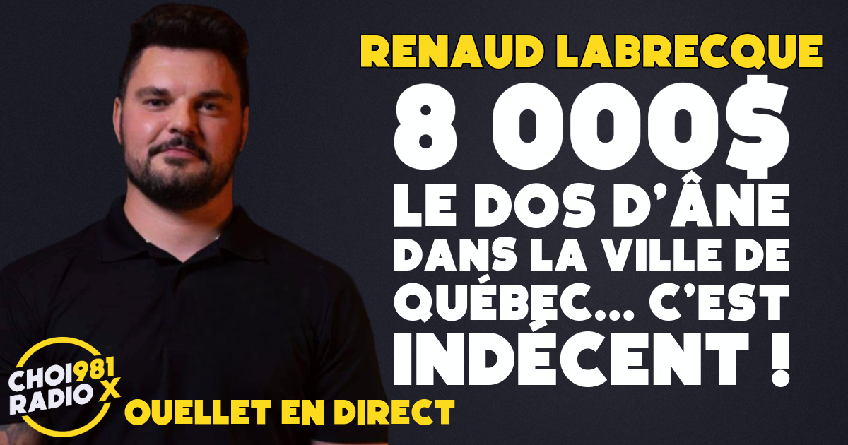 Alors que ça coûte 2000 $ à Montréal et 625 $ à Parisville&#8230; AYOYE !