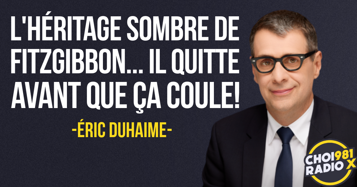 Sans Fitzgibbon, la CAQ sera une POULE PAS DE TÊTE!