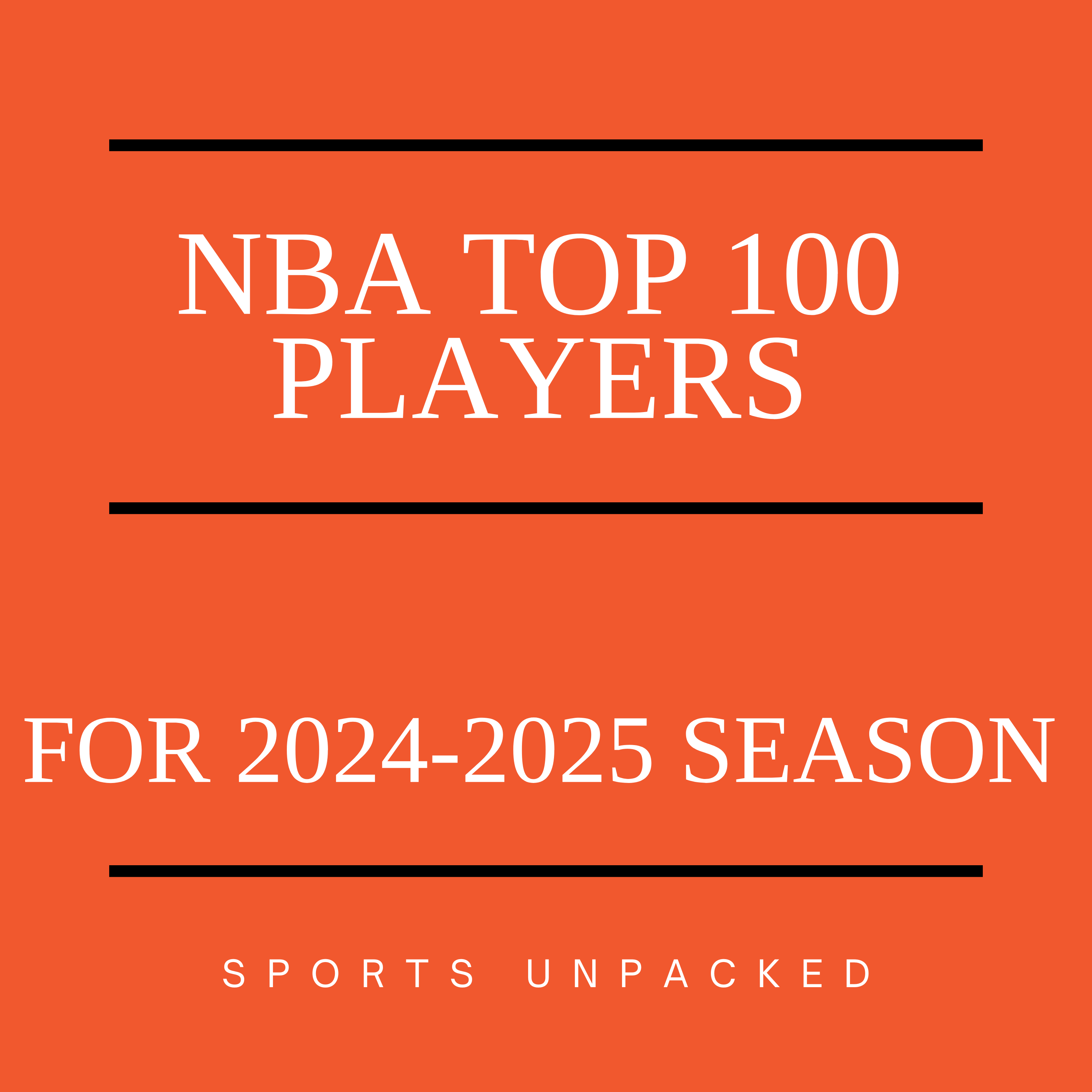 Who Are the Top 100 NBA Players for 2024-25?