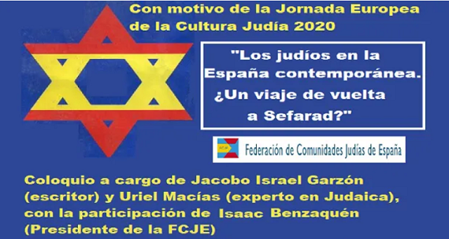 Los judíos en la España contemporánea: ¿Un viaje de vuelta a Sefarad? (online, 10/9/2020)