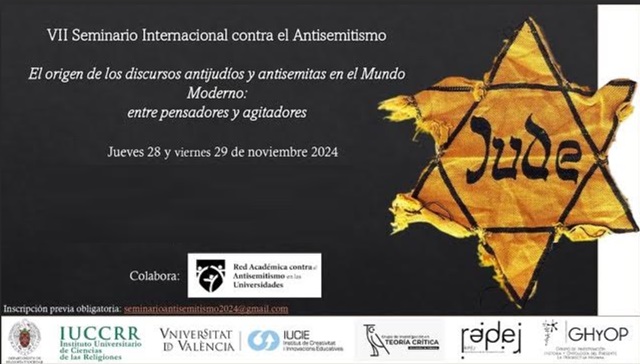 Presentación del VII Seminario Internacional contra el Antisemitismo (Centro Sefarad Israel, Madrid, 28/11/2024)